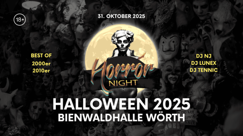 halloween party 2025 bienwaldhalle wörth mit dj lunex dj nj und dj tennic